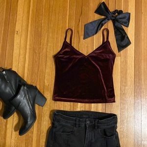 Velvet Crop Top